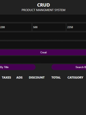 CRUDS Product Management System